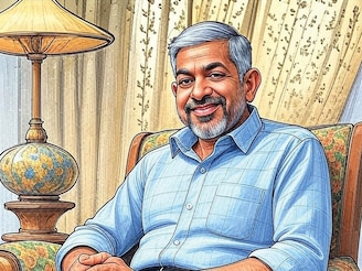 Jupally Rameswar Rao, Founder, My Home Group
Image: Caricatures by Kapil Kashyap with the help of Grok.Ai