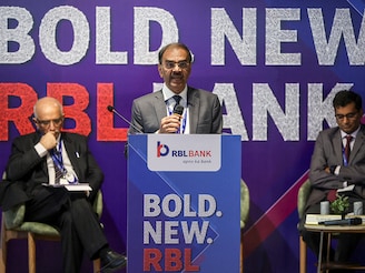 R Subramaniakumar, Managing Director (MD) and Chief Executive Officer (CEO) of RBL Bank, speaks during a press conference announcing Emirates NBD's plan to acquire a majority stake in RBL Bank Limited, in Mumbai, India October 19, 2025. REUTERS/Francis Mascarenhas