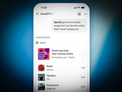 As of now eight apps—Uber, Booking.com, Canva, Coursera, Figma, Expedia, Spotify and Zillow—have been integrated with ChatGPT, of which Figma, Expedia and Zillow are not available in India.
Image: Courtesy ChatGPT