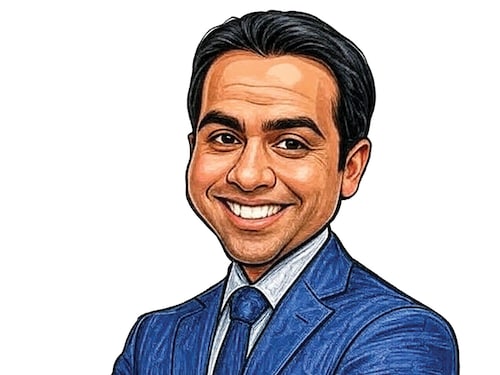 Pirojsha Godrej, Executive chairman. Godrej Properties
Image: Caricatures by Kapil Kashyap with the help of Grok.Ai Pirojsha Godrej, Executive chairman. Godrej Properties
Image: Caricatures by Kapil Kashyap with the help of Grok.Ai