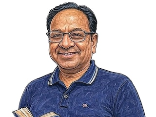 Pradip Kumar Chopra, Group chairman and co-founder, PS Group
Image: Caricatures by Kapil Kashyap with the help of Grok.Ai
