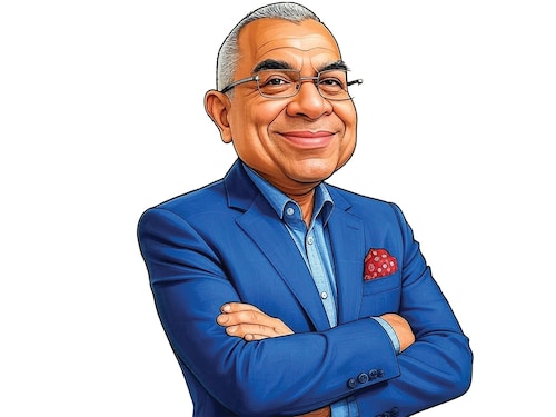 PNC Menon, Founder and chairman emeritus, Sobha Group
Image: Caricatures by Kapil Kashyap with the help of Grok.Ai
PNC Menon, Founder and chairman emeritus, Sobha Group
Image: Caricatures by Kapil Kashyap with the help of Grok.Ai
