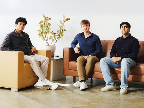 Mercor founders (left to right): Adarsh Hiremath, Brendan Foody and Surya Midha.
Image: Courtesy ULY Inc. for Mercor
 Mercor founders (left to right): Adarsh Hiremath, Brendan Foody and Surya Midha.
Image: Courtesy ULY Inc. for Mercor