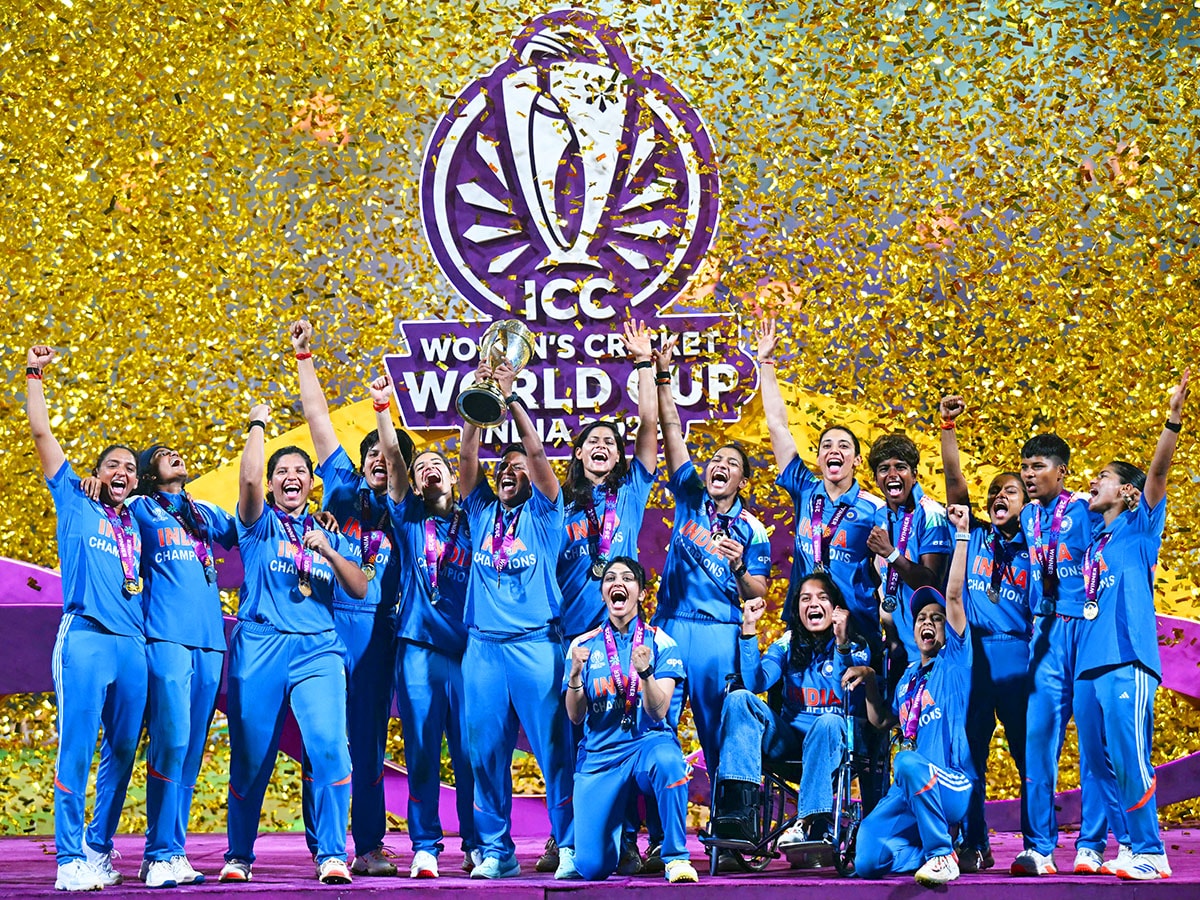 Photo of the day: Indian Women's cricket team celebrates historic win