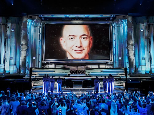 Bezos's ambitious AI startup is designed to revolutionise engineering and manufacturing in sectors such as aerospace, automobiles and advanced computing, as per reports. 
Image: Alexander Tamargo/Getty Images via AFP