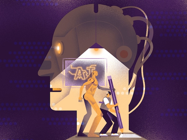Developed by the LEAD group, an edtech company that provides digital learning solutions to more than 8,500 schools across India, Ms Curie is one of many tools that the group is working on to help train teachers to be AI-forward—but more on that later.
Illustration: Chaitanya Dinesh Surpur