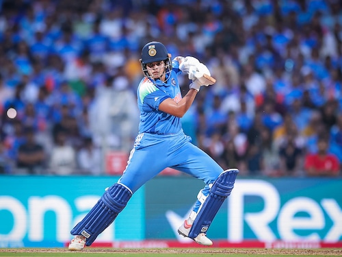 SShafali Verma bats during the final of the ICC ODI Women's World Cup. The 21-year-old went on to score 87 that propelled India to a winning total of 298
Image: Nikhil Patil/Getty Images
