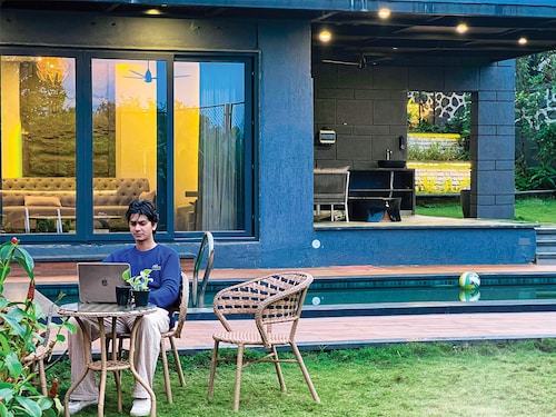 Ranjeet Singh Lodhi works out of his villa in Lonavala, built from his meme-making income. He started the Instagram page Adultgram in 2014
Image: courtesy Lonavala Local