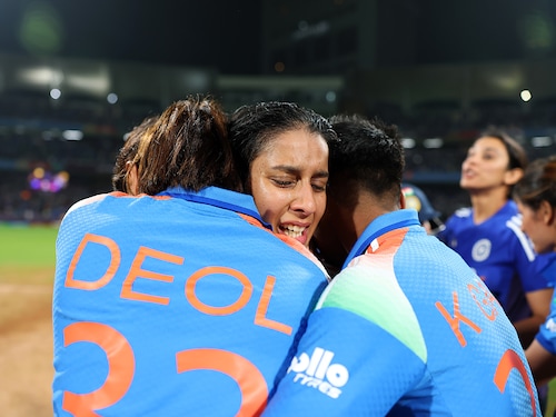 Jemimah Rodrigues experienced moments of heightened stress during the World Cup match, and what helped her deal with it was the immediate support of her teammates. Photo by Alex Davidson/ICC via Getty Images