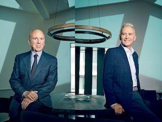 “I started with this philosophy: Everybody wants to be part of a winning team,” says AutoZone founder Pitt Hyde (left). “And no matter what
position they hold, they want to feel like they can make a difference.” Store manager turned CEO Phil Daniele is trying to stay the course;
Photo By Cody Pickens for Forbes