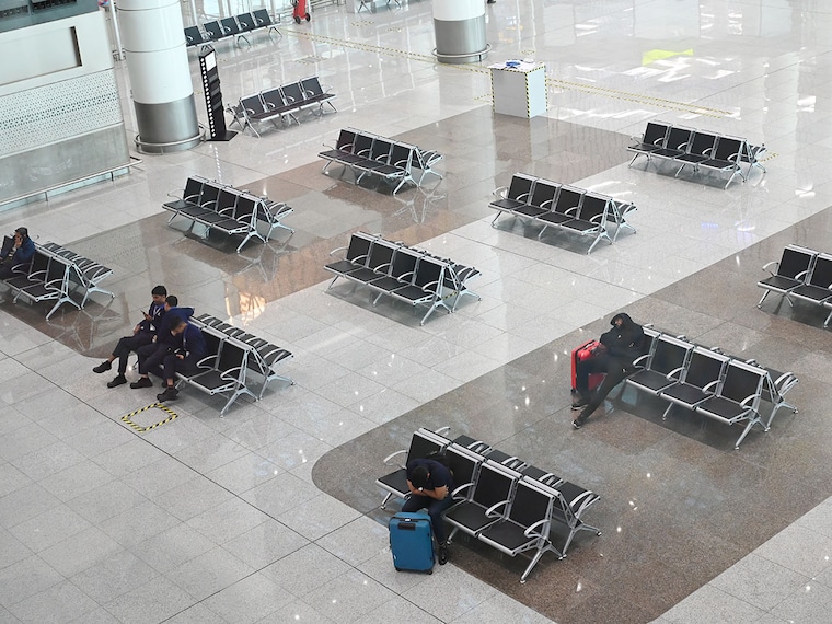 Normalcy seems to return at T1 departure terminal at IGI Airport as empty area are seen at arrival terminal which were full off passengers luggage yesterday on December 9, 2025 in New Delhi, India. As flight delays and cancellations in IndiGo's network continued for the 8th consecutive day, the ministry of civil aviation ordered the airline to curtail its operations by 10 per cent while continuing to cover all its destinations as before. Delhi, Bengaluru, Hyderabad and Chennai remained the worst-hit cities with over 400 flight cancellations on Tuesday. Photo by Vipin Kumar/Hindustan Times via Getty Images