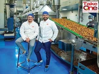 Kedar Chitale, partner, and Indraneel Chitale (right), managing partner, Chitale Bandhu Mithaiwale, at the company’s Ranje Unit in Pune;
Photo by Bajirao pawar for Forbes India