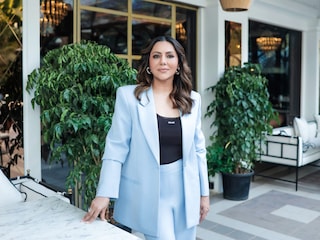 Gauri Khan at Soraia, a newly launched restaurant in Mumbai, designed by her. Image: Aishwaryaa Nayak