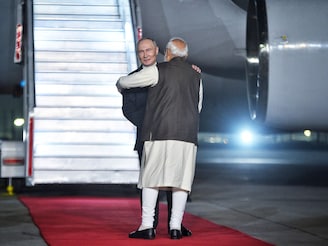Russian President Vladimir Putin is in New Delhi for his two-day visit, during which he will hold summit talks with Prime Minister Narendra Modi on Friday. The visit aims to boost trade with India, the top buyer of Russia’s arms and seaborne oil, as Western sanctions strain their decades-old ties. This is Putin’s first visit to India in four years, at a time when New Delhi is also engaged in talks with the US on a trade deal to reduce the punitive tariffs imposed by President Donald Trump over India’s purchases of Russian oil. Image Courtesy: PMO India