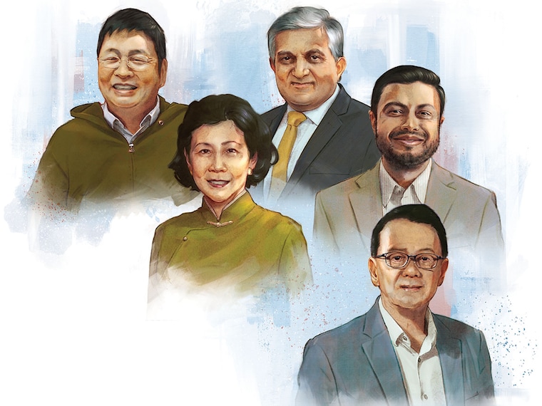 From left: Yu Renrong, Hitesh Doshi,
Solina Chau, Robin Khuda and Jeffrey Cheah 
