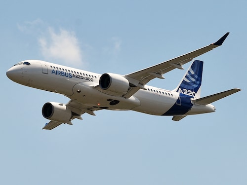 Airbus A220-300. 
Photo by Pasccal Pavani / AFP
