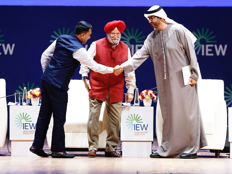 India Energy Week 2026 commenced today with keynote addresses by Union Minister for Petroleum and Natural Gas, Hon’ble Hardeep Singh Puri, Hon’ble Sultan Ahmed Al Jaber, Minister of Industry and Advanced Technology of the United Arab Emirates and Managing Director and Group CEO of ADNOC, and a welcome address Hon’ble Chief Minister of Goa, Pramod Sawant. Photo courtesy PIB India