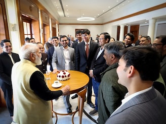 Prime Minister Narendra Modi interacted with young entrepreneurs from India’s start-up ecosystem on January 8, to discuss the future of artificial intelligence. Participants shared their vision and work, contributing across diverse fields such as e-commerce, marketing, engineering simulations, materials research, healthcare, medical research, and more. Photo courtesy PMO India