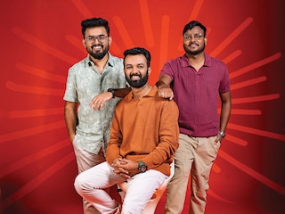 Rushabh Kothari (left), Ritesh Singh Chandel (sitting) and Sonu Kumar Prashant
Photo by Mexy Xavier