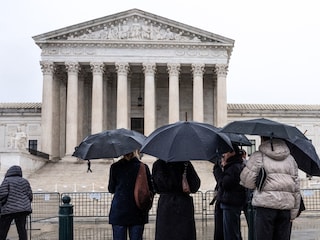 The U.S. Supreme Court building, where justices released their opinion striking down President Donald Trump's sweeping tariffs in Washington, D.C., U.S., February 20, 2026.  
Aaron Schwartz/Getty Images via AFP 
