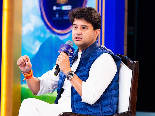 Shri Jyotiraditya M. Scindia, Union Minister for Communications and Development of North Eastern Region at Rising Bharat Summit 2026 in New Delhi. Photo by Madhu Kapparath