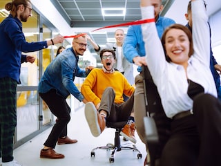 Incentivizing play in the workplace refers to introducing a playful attitude — not just gamifying one’s tasks, but using a lighthearted and playful approach, whether it’s through healthy competition, humor or setting personal goals. Photo by Shutterstock