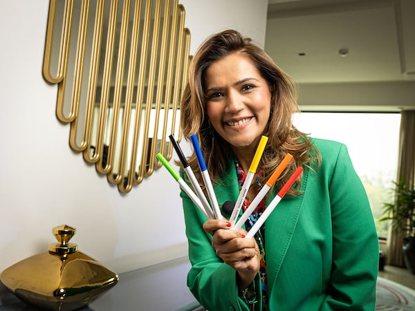 Pooja Jain Gupta, managing director, Luxor Group. Pooja Jain Gupta, managing director, Luxor Group.  
Photo by Madhu Kapparath
Luxor group have diversified business interests in writing instruments, stationery products, real estate, hospitality, fiber optics, nano technology cleaning products for all types of coating surfaces in B2B businesses for glass, solar panels, metal, leather and textile.