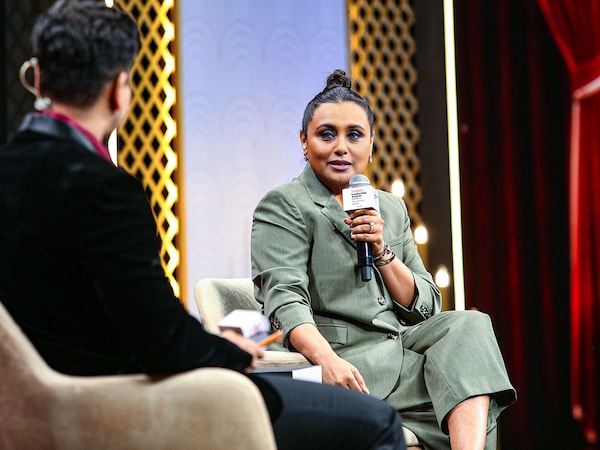 Rani Mukerji shares a candid take at the Forbes India Leadership Awards 2026. Photo by Forbes India Photo Team