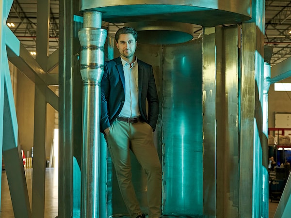 At Aalo’s Austin, Texas, factory, CEO Matt Loszak stands in a prototype of the core that will hold nuclear fuel in the 10 MW Aalo-1 reactor.
Photo by Trevor Paulhus for Forbes