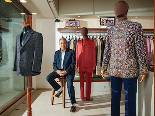 Men’s designer Madhav Agasti designed Mogambo’s costume in Mr India. 
Photo by Bajirao Pawar for Forbes India