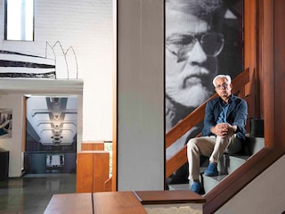Mohit Gujral at Gujral House, the home and studio of artist, architect and muralist Satish Gujral. 
Photos by Amit Verma
