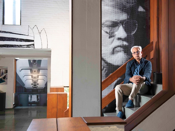 Mohit Gujral at Gujral House, the home and studio of artist, architect and muralist Satish Gujral. 
Photos by Amit Verma
