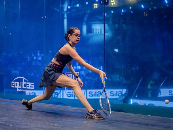 Anahat Singh en route to her victory at the JSW Indian Open in Mumbai in March. Photo courtesy JSW Indian Open