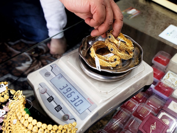 The appeal of gold diminishes when investors can earn higher returns on government securities due to its non-yielding nature. Photo by Nasir Kachroo/NurPhoto via Getty Images