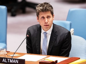 Sam Altman, CEO, OpenAI speaks during Security Council meeting on Artificial intelligence and international security at UN Headquarters.
Photo by Lev Radin/Pacific Press/LightRocket via Getty Images
