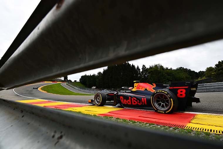 Jehan Daruvala of India and Carlin (8) drives during practice for the Formula 2 Championship at Circuit de Spa-Francorchamps on August 28, 2020 in Spa, Belgium