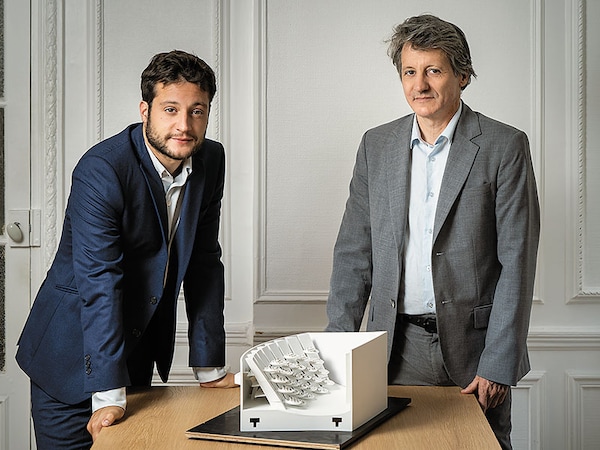 A theatre design by ÅŒma Cinema co-founders Nicolas Chican (left) and Pierre Chican has separate circular arenas that bring all spectators closer to the screenImage: Courtesy Oma Cinema