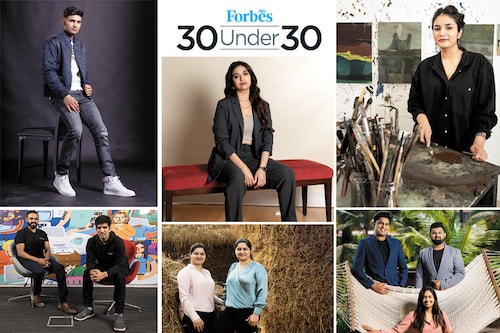 (Clockwise from left) Shubman Gill shot by Mexy Xavier Keerthy Suresh shot by Harsha Vadlamani Biraaj Dodiya shot by Arpit Jain for Forbes India Mohit Jain (standing left), Vaishali Gupta and Saurabh Singhal shot by Edric George for Forbes India Nikita (left) and Nishita Baliarsingh shot by Swayam Satta Swain for Forbes India Mukul Rustagi and Bhaswat Agarwal shot by Amit Verma (Clockwise from left) Shubman Gill shot by Mexy Xavier Keerthy Suresh shot by Harsha Vadlamani Biraaj Dodiya shot by Arpit Jain for Forbes India Mohit Jain (standing left), Vaishali Gupta and Saurabh Singhal shot by Edric George for Forbes India Nikita (left) and Nishita Baliarsingh shot by Swayam Satta Swain for Forbes India Mukul Rustagi and Bhaswat Agarwal shot by Amit Verma