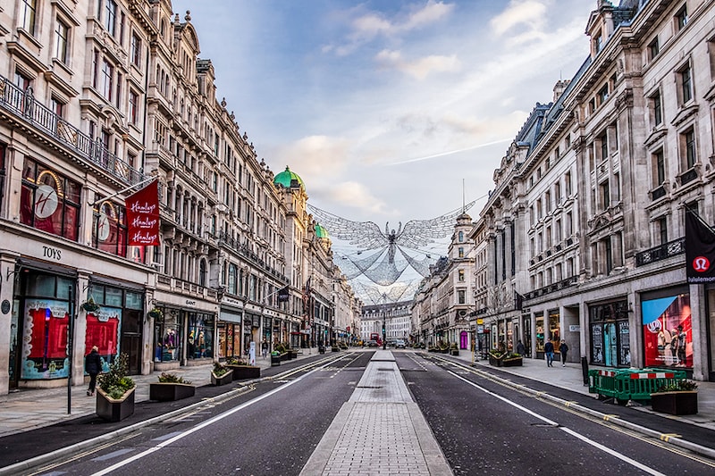 A general view of Regent street in London almost empty. Latest Covid-19 lockdown slams UK business owners.