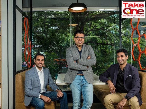 [L-R] Cofounders of the new unicorn Vedantu—Pulkit Jain, product head & co-founder Anand Prakash, academic head & co-founder and Vamsi Krishna, CEO & co-founder. Image: Nishant Ratnakar for Forbes India