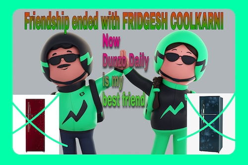 Dunzo"s ad campaign featuring Sri Fridgesh Coolkarni Dunzo"s ad campaign featuring Sri Fridgesh Coolkarni