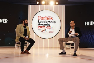 Harsh Mariwala(right), Marico chairman and ace investor, and Tarun Sharma, co-founder of D2C startup mCaffeine
Image: Amit Verma