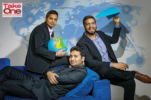 (From left) Rikant, Prashant and Nishant Pitti, co-founders, EaseMyTrip<br>Image: Madhu Kapparath (From left) Rikant, Prashant and Nishant Pitti, co-founders, EaseMyTrip<br>Image: Madhu Kapparath