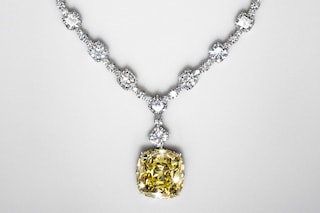 The 128.54-carat Tiffany Diamond will be featured in a special section of the "Vision &amp Virtuosity" exhibition at the Saatchi Gallery in London. Image: Courtesy of Tiffany &amp Co.