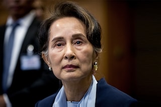 Aung San Suu Kyi has been held in an undisclosed location, where junta leader Min Aung Hlaing said she could remain after earlier guilty verdicts in other cases. Image: Koen Van Weel/ Getty Images