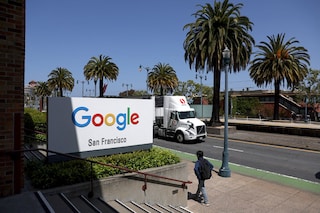 A view of Google office in San Francisco, California, April 26, 2022 . Google parent company Alphabet reported first quarter earnings yesterday after the closing bell.
Justin Sullivan/Getty Images via AFP