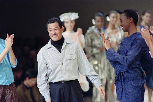 Japanese fashion designer Issey Miyake, whose global career spanned more than half a century, has died aged 84.
Image: Toru Yamanaka/ AFP