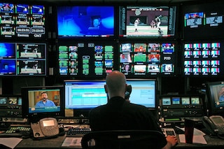 A control room at the ESPN headquarters in Bristol, Conn. on June 6, 2008. Disney is being pressured to spin off ESPN, the sports-focused division that has been its traditional profit engine. (George Ruhe/The New York Times)