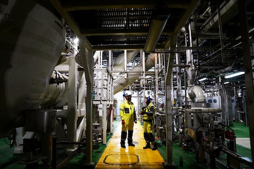 A file photo of a oil rig from the Johan Sverdrup oil field, 140 kilometres west of Stavanger, Norway, on December 3, 2019. Image:&nbspTom LITTLE / AFP