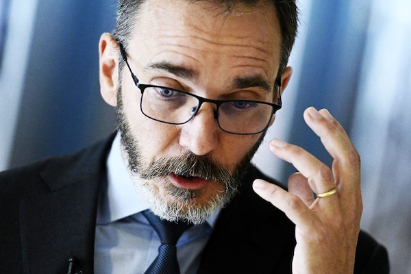 International Monetary Fund (IMF) Chief Economist Pierre Olivier Gourinchas speaks during an interview with AFP at the IMF headquarters in Washington, DC, on July 26, 2022. Surging inflation and severe slowdowns in the United States and China prompted the IMF on July 26, 2022, to downgrade its outlook for the global economy this year and next, while giving an even starker assessment of what may lie ahead. Image: OLIVIER DOULIERY / AFP